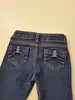 Calça Algodão Com Ajuste Na Cintura/Zíper/Botão/Tipo Jeans Azul Bakulele 2 Anos