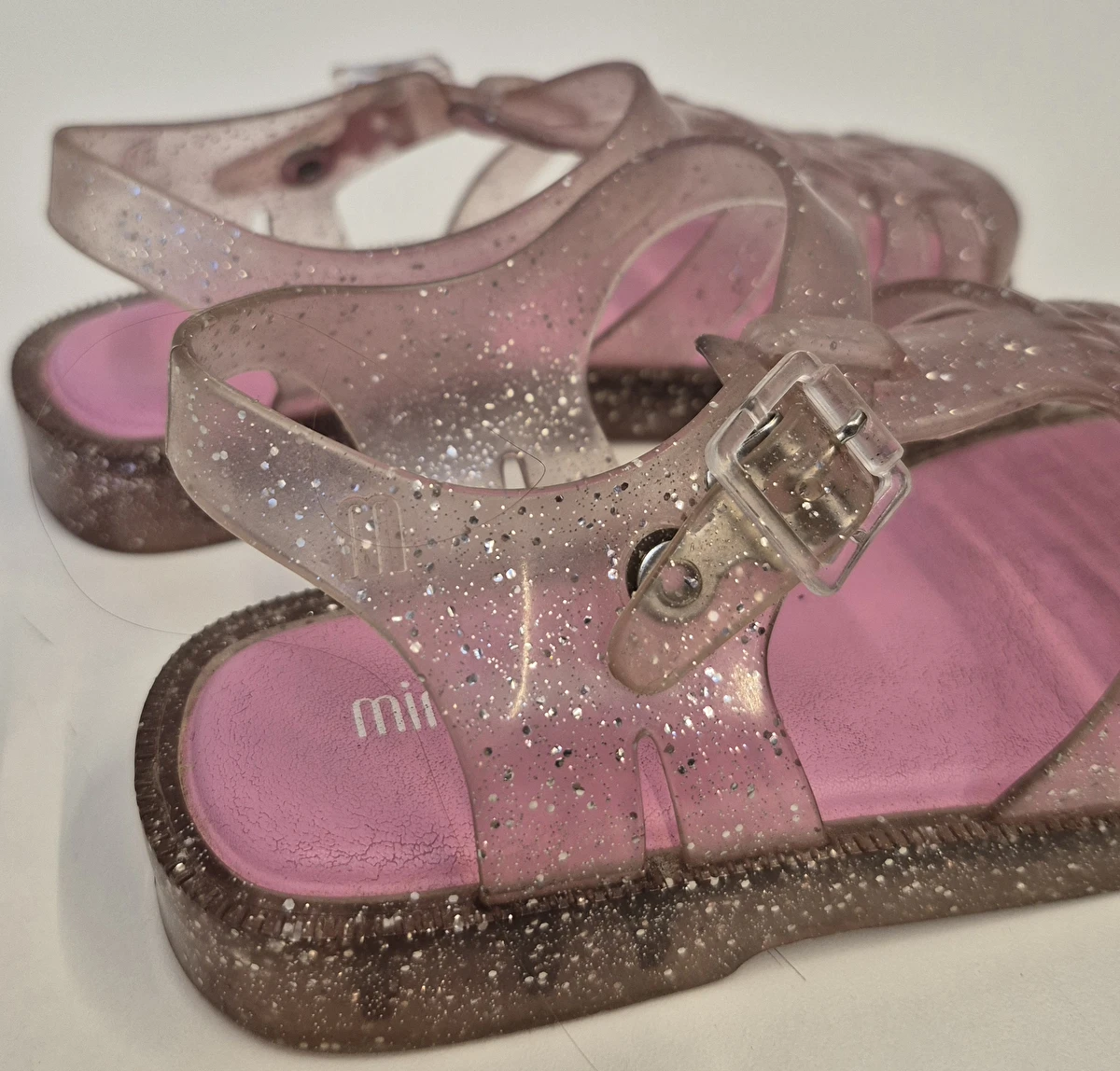 Sandália Com Fivela/Com Gliter Rosa Melissa 26-27