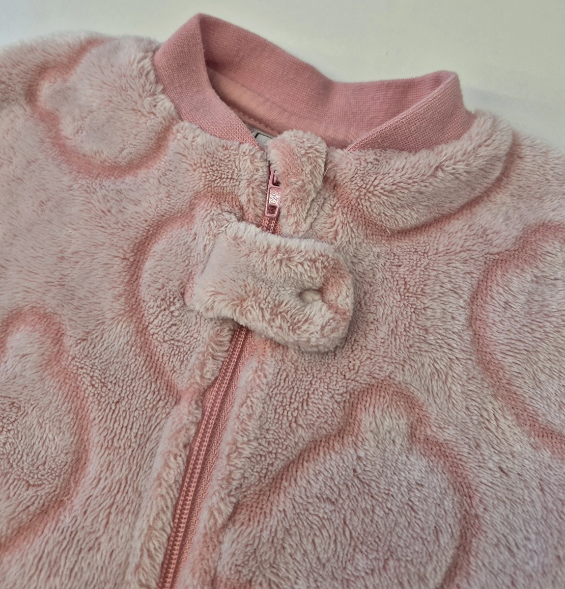 Macacão Manga Longa Com Zíper/Tipo Fleece Rosa Acessories 1 Ano