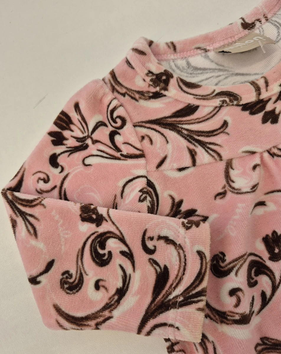 Vestido Manga Longa Com Babado Na Barra Rosa Milon 3 Meses