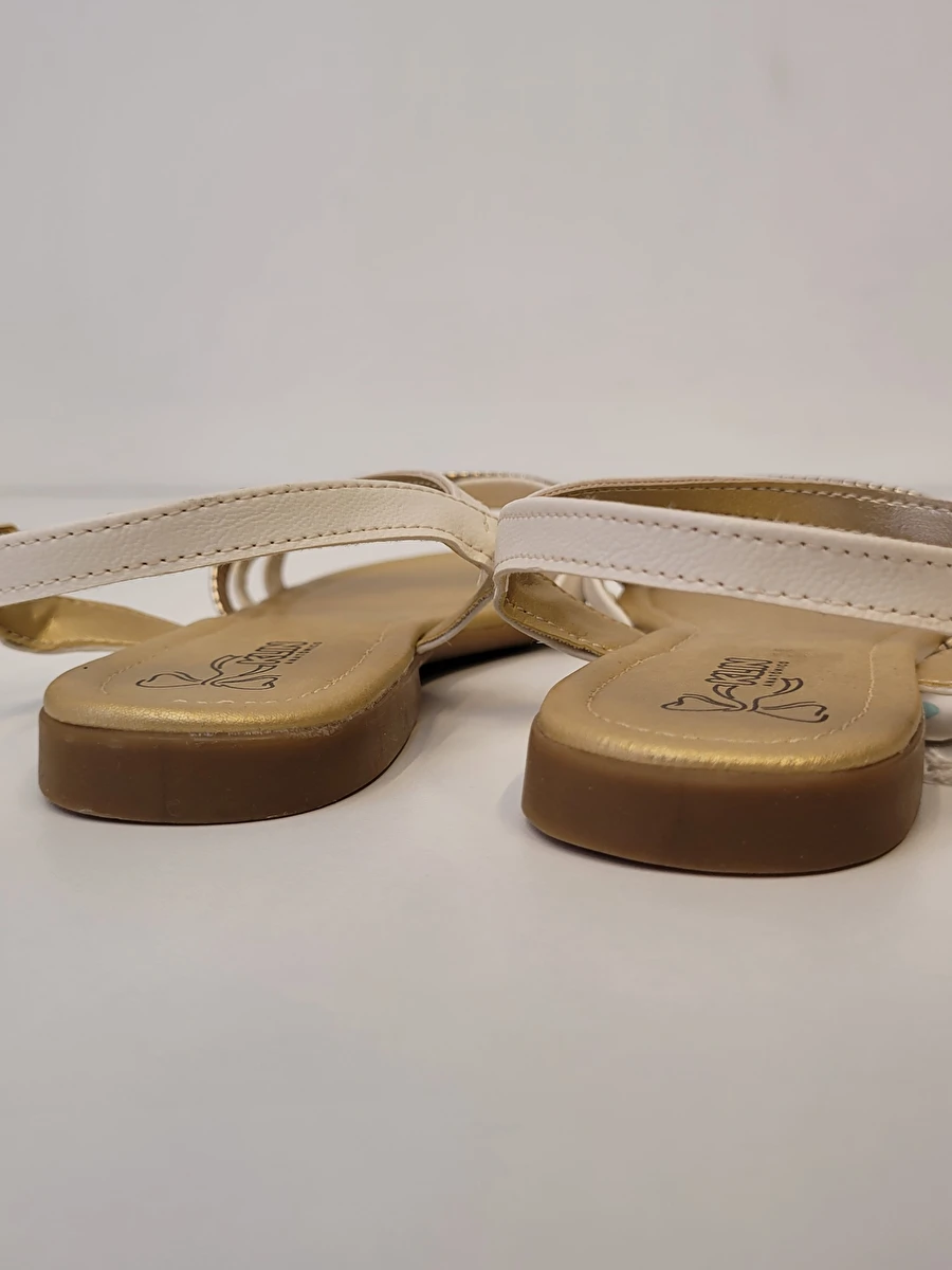Sandália Com Fivela Dourado Klin 34