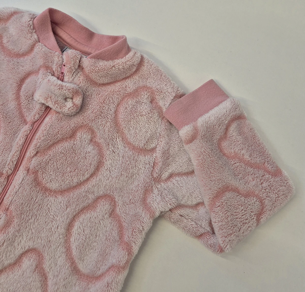 Macacão Manga Longa Com Zíper/Tipo Fleece Rosa Acessories 1 Ano