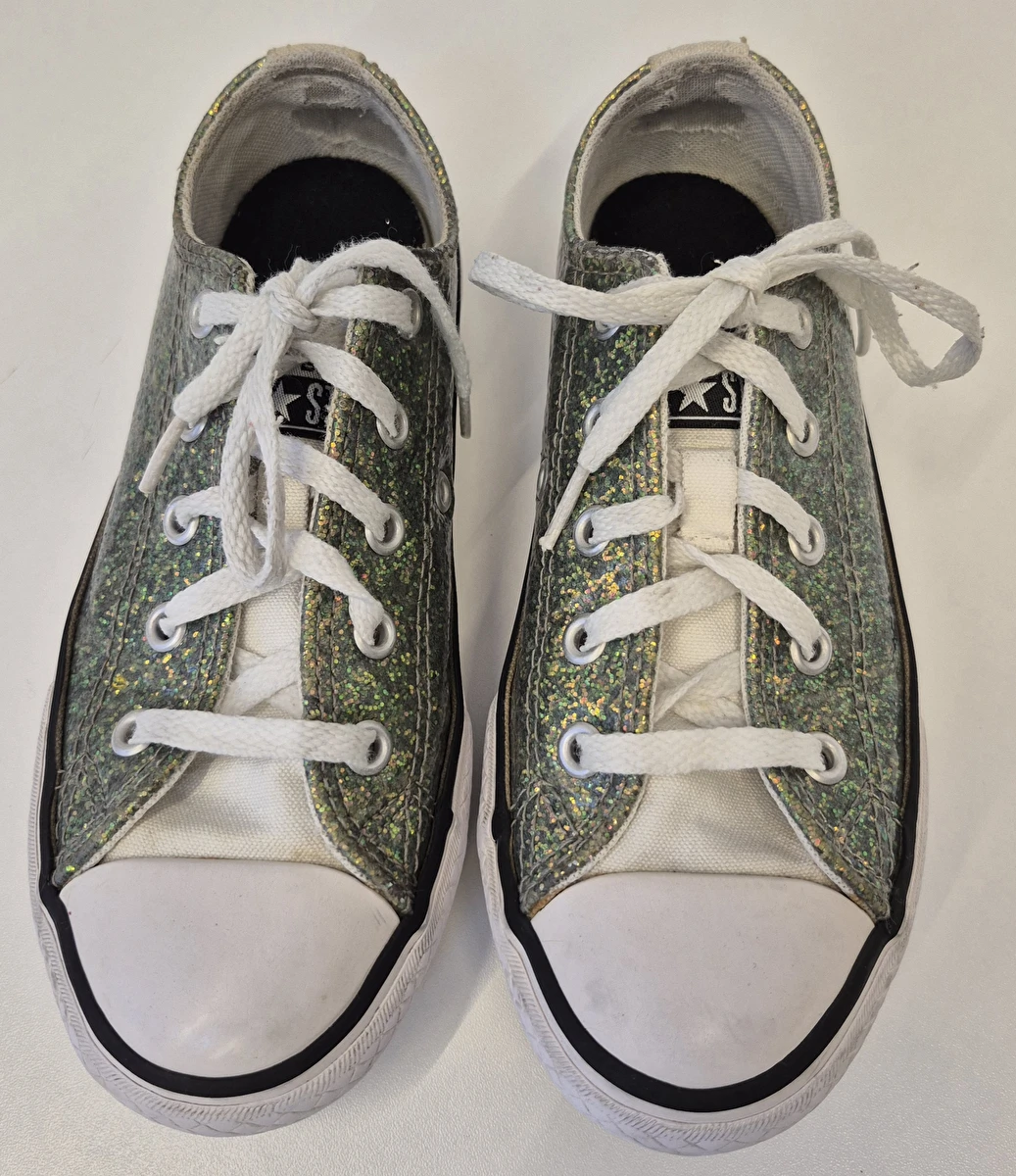 Tênis Com Cadarço/Com Gliter Verde All Star 30