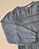 Blusa Manga Longa/Com Lastex/Tipo Jeans/Nova Azul Animê 12 Anos