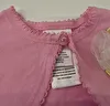 Bolero Manga Longa Com 1 Botão Rosa Youngland 6 Meses