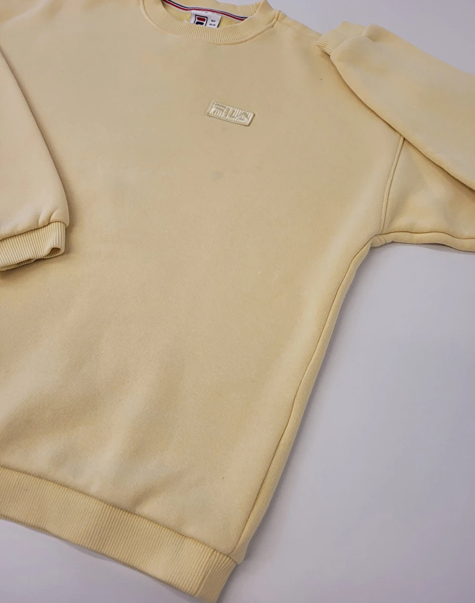 Moletom Com Pelúcia Dentro/Liso Amarelo Fila 16 Anos