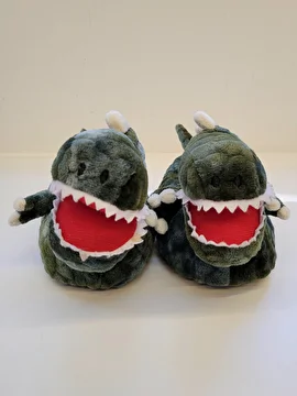 Pantufa Dinossauro Verde Sem Marca 30