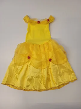 Fantasia Vestido/Bela Da Bela E A Fera Amarelo Tango Fashion 6 Anos