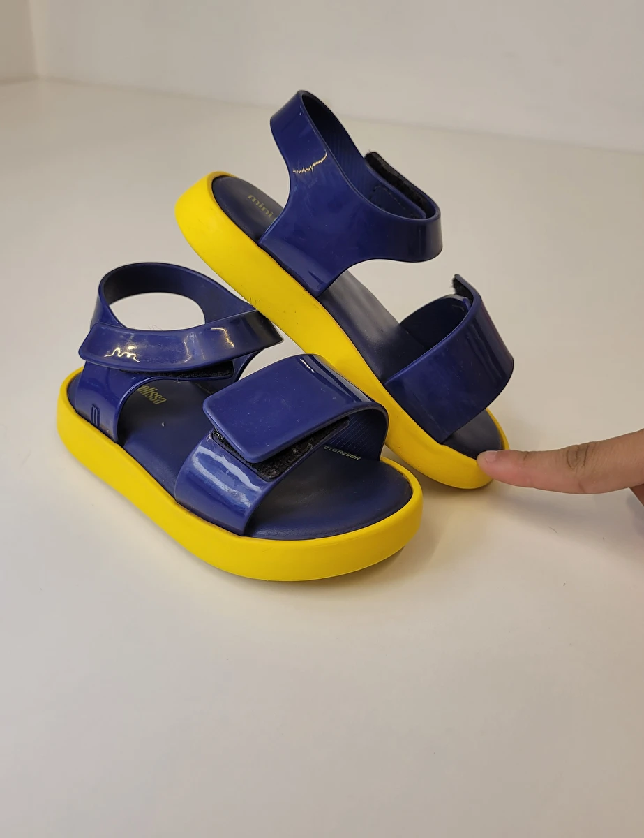 Sandália Com Velcro Azul Melissa 23-24