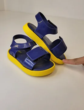 Sandália Com Velcro Azul Melissa 23-24