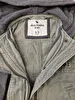 Jaqueta Com Zíper/Capuz E Mangas De Moletom Cinza Verde Abercrombie 5-6 Anos