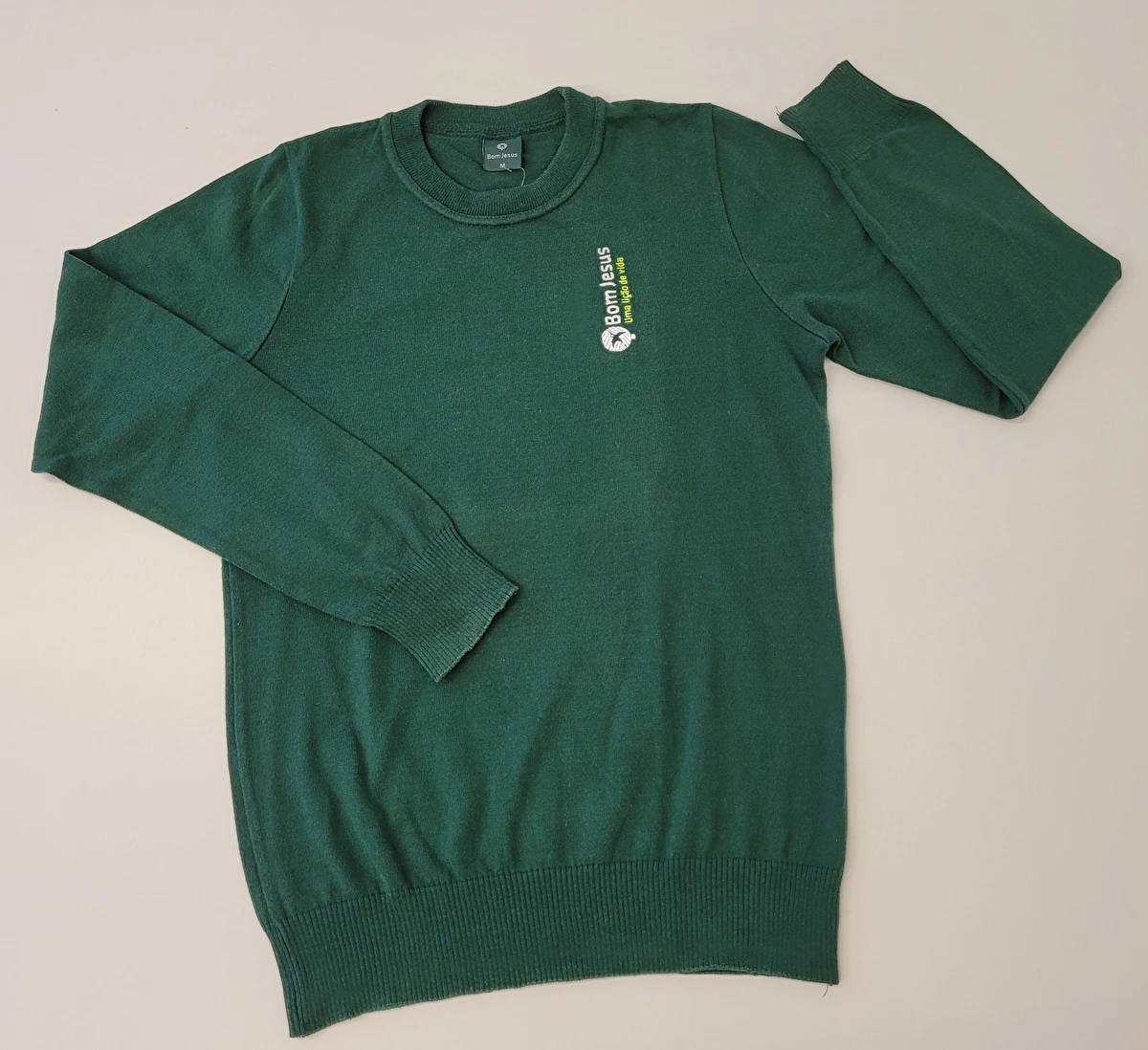Uniforme Suéter Tipo Tricô Verde Bom Jesus 14 Anos
