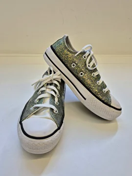 Tênis Com Cadarço/Com Gliter Verde All Star 30