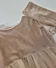 Vestido Manga Longa/Veludo Com Tule Bege Zara 9 - 12 Meses