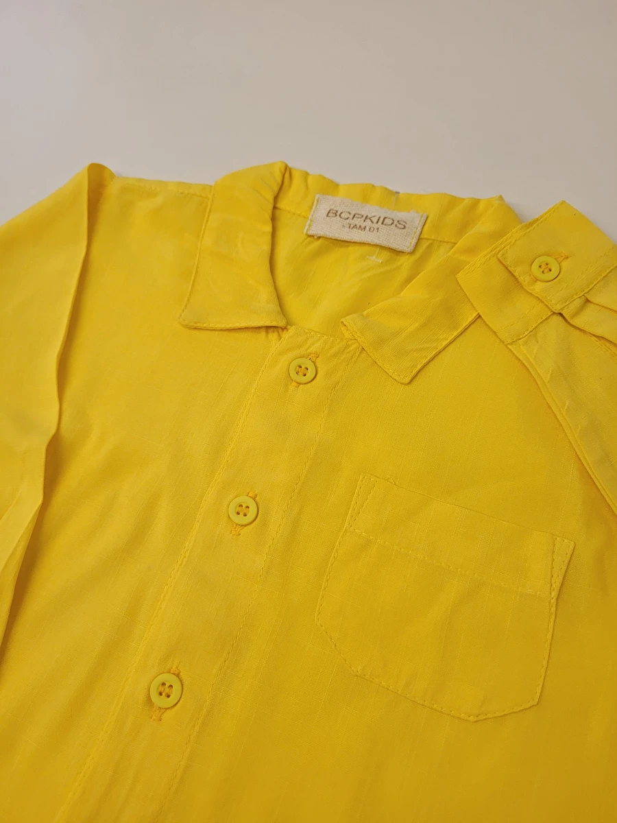Camisa Manga Longa Amarelo Bcp Kids 1 Ano