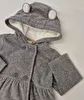 Casaco Com 4 Botões/Capuz/Tipo Fleece Cinza Carter's 1 Ano
