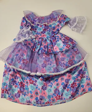 Fantasia Vestido/Isabela/Encanto Colorido Sem Marca 6 Anos