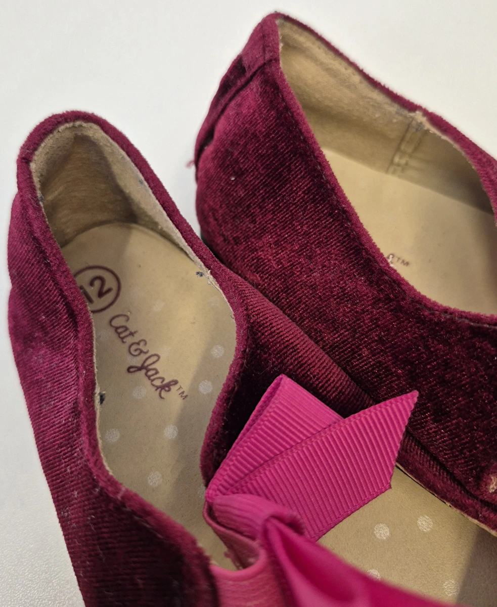 Sapatilha Com Elástico De Laço Rosa Bordo Cat & Jack 28
