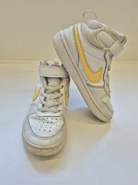Tênis Cano Médio Com Velcro Branco Nike 30