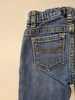 Calça Com Ajuste Na Cintura/Zíper/Botão/Tipo Jeans Azul Gap 2 Anos