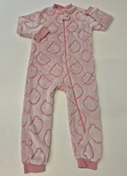 Macacão Manga Longa Com Zíper/Tipo Fleece Rosa Acessories 1 Ano
