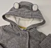 Casaco Com 4 Botões/Capuz/Tipo Fleece Cinza Carter's 1 Ano