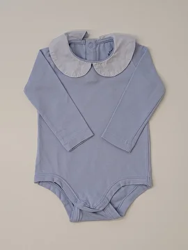 Conjunto Calça Bege/ Body Manga Longa/Suéter Tricô Azul Azul Nutti 0-3 Meses