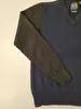 Suéter Decote V/Tipo Tricô Azul Armani 10 Anos