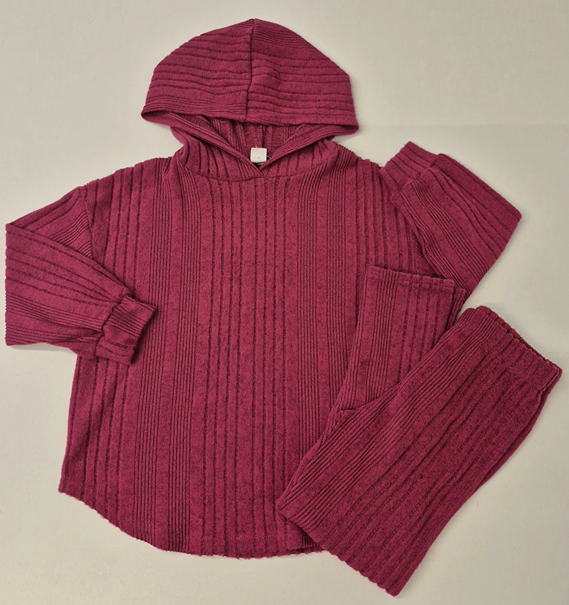 Conjunto Calça E Blusa Manga Longa Com Capuz Rosa Shein 7 Anos