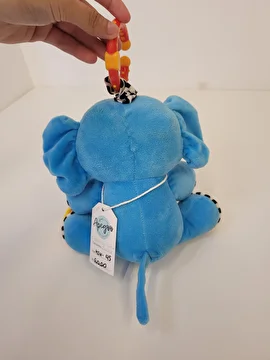 Pelúcia Elefantinho Treme Treme Com Argolas Azul Buba