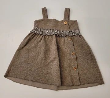 Vestido De Alça/Tipo Tricô Marrom Zara 18-24 Meses