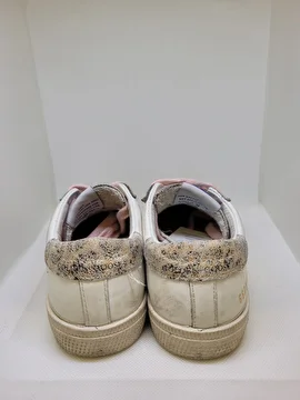 Tênis Couro Com Cadarço Rosa Branco Golden Goose 28