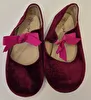 Sapatilha Com Elástico De Laço Rosa Bordo Cat & Jack 28