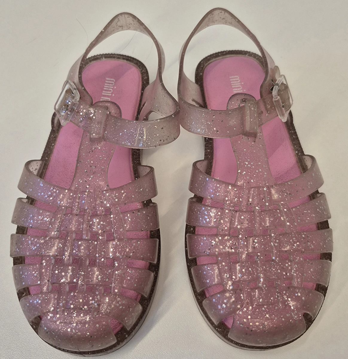 Sandália Com Fivela/Com Gliter Rosa Melissa 26-27