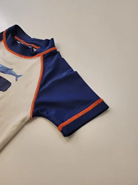 Camiseta De Proteção Manga Curta Off White Carter's 6-9 Meses