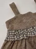 Vestido De Alça/Tipo Tricô Marrom Zara 18-24 Meses