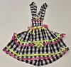 Fantasia Vestido Festa Junina/Xadrez Preto Sem Marca 6-7 Anos