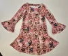 Vestido Algodão Manga Longa Com Babado No Punho Rosa Vó Maria 12 Anos