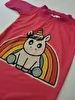Camiseta De Proteção Manga Longa/Unicórnio Rosa Glam 6 Anos