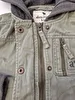 Jaqueta Com Zíper/Capuz E Mangas De Moletom Cinza Verde Abercrombie 5-6 Anos