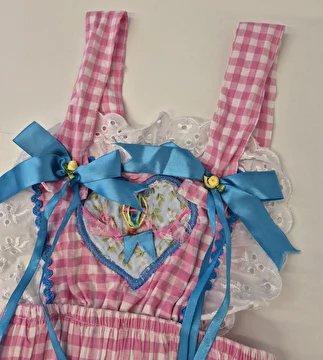 Fantasia Vestido Festa Junina Rosa Sem Marca 4 Anos