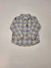 Camisa Manga Longa/Xadrez Com Bege Azul Burberry 2 Anos
