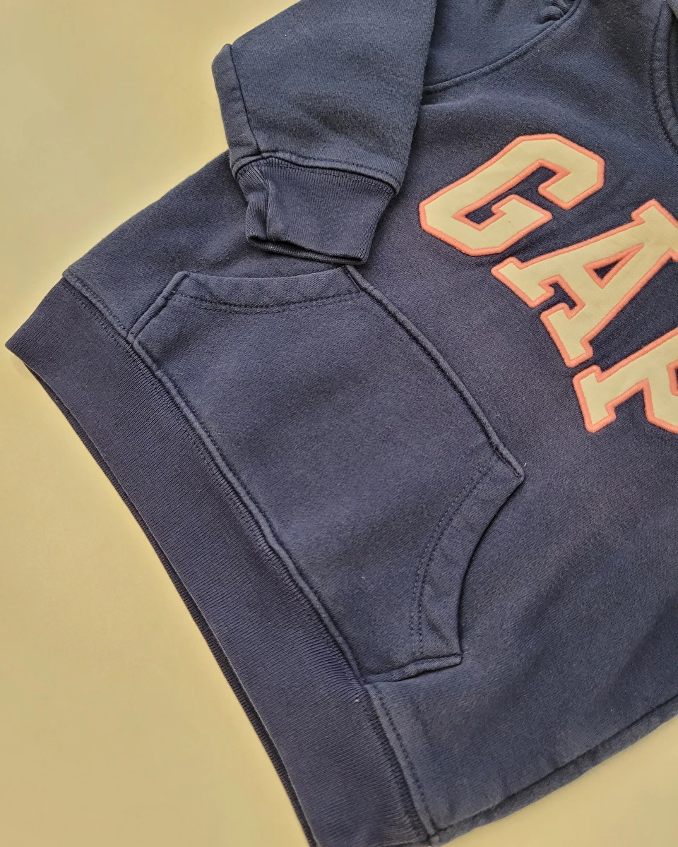 Moletom Manga Longa Com Capuz Azul Gap 2 Anos