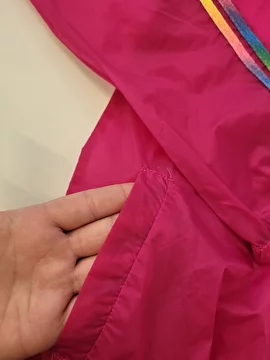 Corta Vento Poliamida Com Zíper E Capuz Rosa Oakley 18 Anos