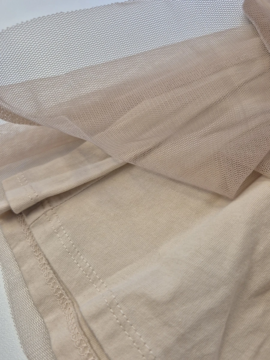 Vestido Manga Longa/Veludo Com Tule Bege Zara 9 - 12 Meses