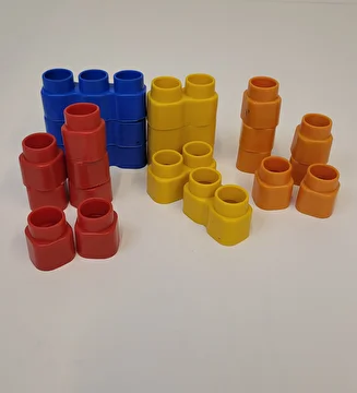 Encaixe Peças De Montar Colorido Sem Marca