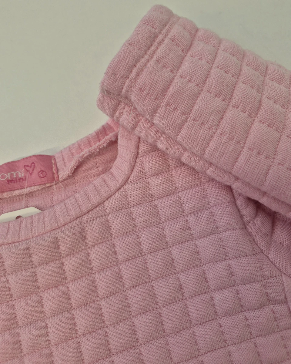 Vestido Manga Longa Rosa Momi 1 Ano