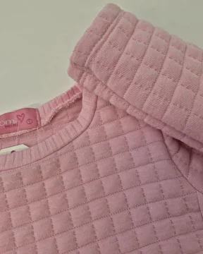 Vestido Manga Longa Rosa Momi 1 Ano
