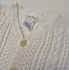 Cardigan Com 4 Botões/Tipo Tricô Branco Polo Ralph Lauren 6 Meses
