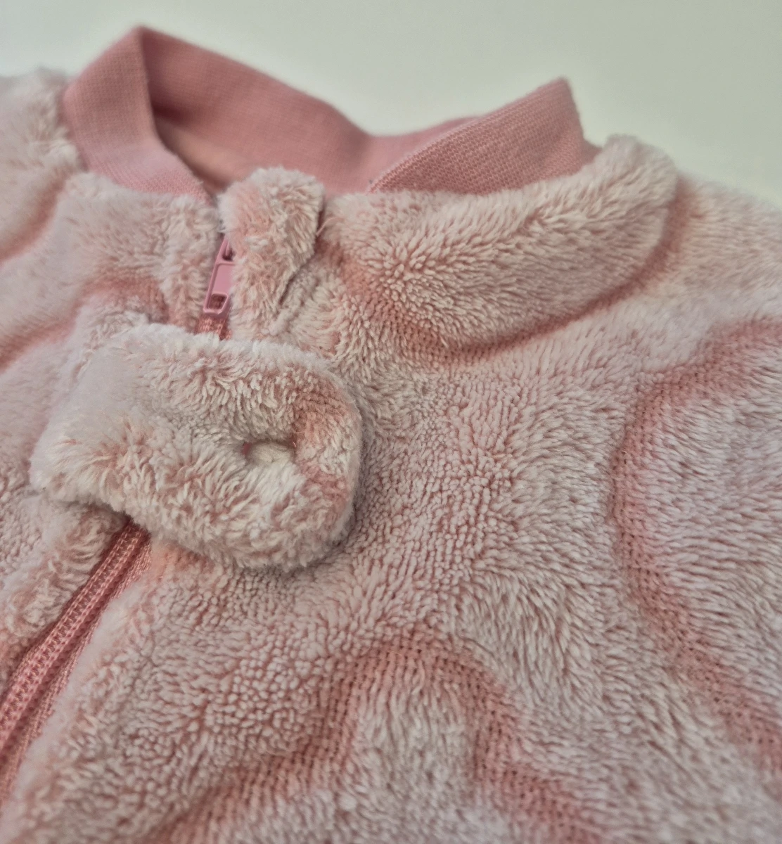 Macacão Manga Longa Com Zíper/Tipo Fleece Rosa Acessories 1 Ano